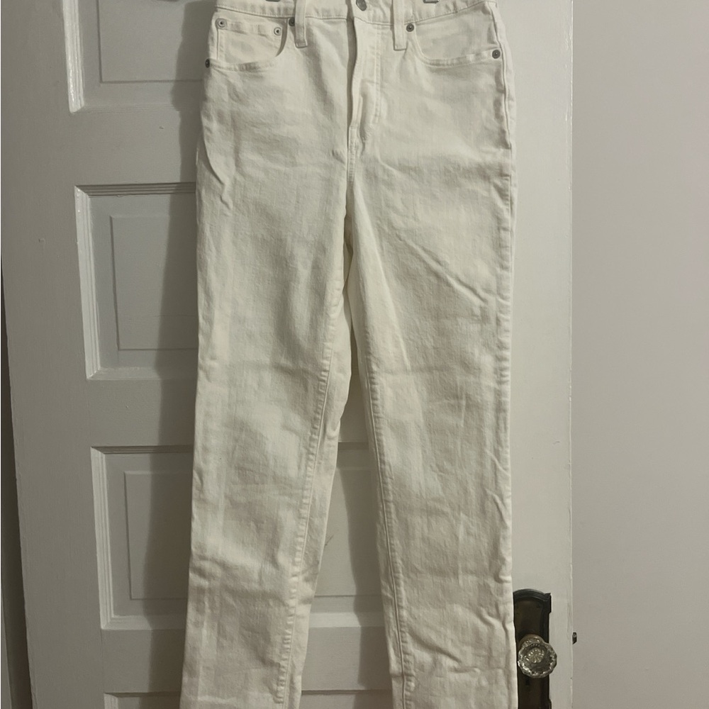 Madewell Women's White Straight Leg Jeans